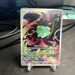 Stamped Bulbasaur 133/132 'Mega Evolutions' Illustration Rare Pokemon TCG NM - Image 1