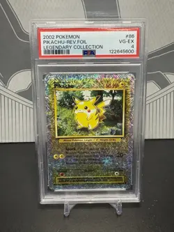 Pokemon Pikachu Legendary Collection Reverse Holo Card 86/110 PSA 4 - Image 3