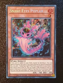 Yugioh 25LP-EN002 Snake-Eyes Poplar Emblazoned Secret Rare MINT - Image 1