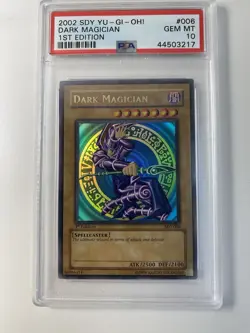 YuGiOh Dark Magician SDY-006 1st Edition PSA 10 GEM MINT 2002 - Image 1