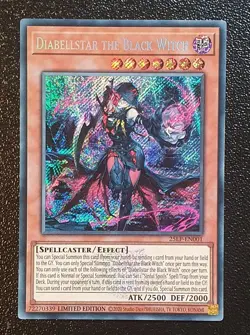 Yugioh 25LP-EN001 Diabellstar the Black Witch Emblazoned Secret Rare MINT - Image 1