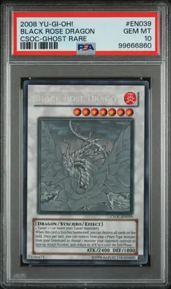 Yugioh PSA 10 GEM MINT Black Rose Dragon GHOST RARE CSOC - Image 1