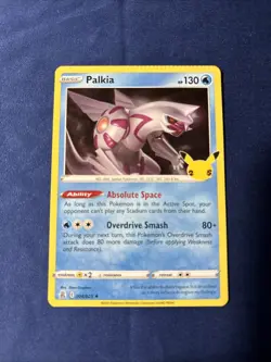 Pokemon TCG Palkia Celebrations 25th Anniversary Card 004/025 Holo Crimp Error - Image 1