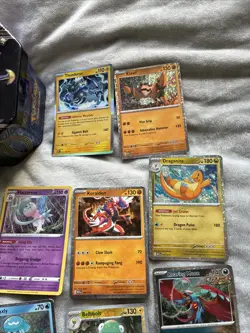 Over 200 Pokemon Cards - Many Holo / Reverse Holo Rare In Tin - Mixed Lot - GC - Image 4
