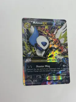 Pokemon Mega Absol EX Disaster Wing Trading Card XY63 Shiney Holo 2015 Promo - Image 2