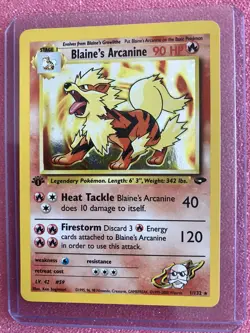 BLAINE'S ARCANINE 1st Edition Gym Challenge - 1/132 - Pokemon Card NM-MINT - Image 1