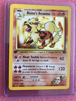 BLAINE'S ARCANINE 1st Edition Gym Challenge - 1/132 - Pokemon Card NM-MINT - Image 2