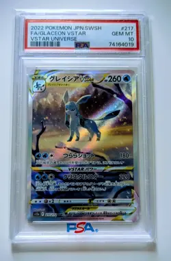 PSA 10 GLACEON 217/172 - S12A VSTAR UNIVERSE FULL ART HOLO POKEMON CARD - Image 1