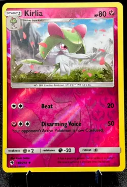 Kirlia 140/214 VLP Reverse Holo Discontinued Pink Fairy Type Pokemon Card! - Image 1