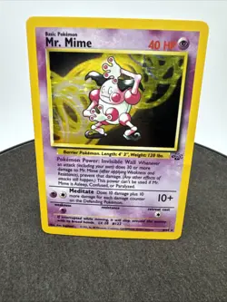Mr. Mime 6/64 Holo Card Jungle Set 1999 Pokemon WOTC - Image 2