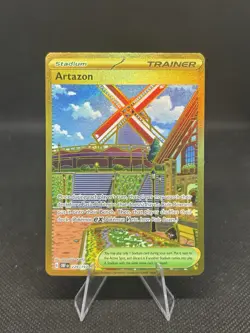 Pokemon TCG Artazon 229/197 Secret Rare Holo Gold Full Art Card Obsidian Flames - Image 1