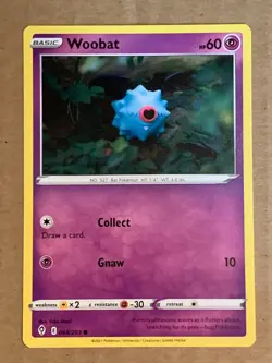 Pokemon Card SWSH Evolving Skies Woobat 68/203. Yuka Morii - Image 1
