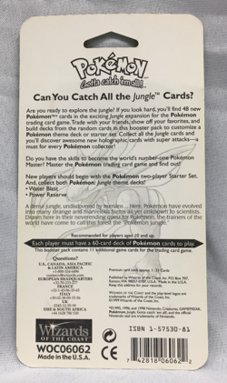 NEW sealed POKEMON TCG Jungle Booster BLISTER PACK Trading Card Game FLAREON 742818060622 - Image 2