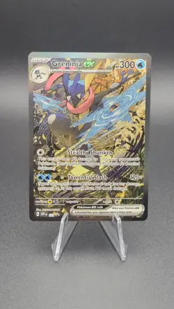 Pokemon TCG Greninja ex 132 Scarlet & Violet Black Star Promo Card Holo Mint! - Image 1