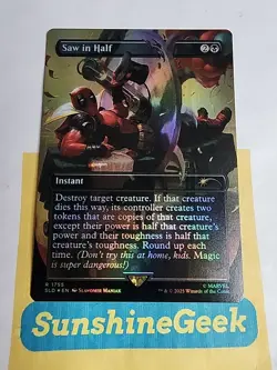 Saw in Half (Rainbow Foil) Deadpool Secret Lair Drop Foil - Image 1