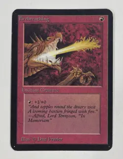 Firebreathing Alpha LP Light Play MTG Magic The Gathering B - Image 1