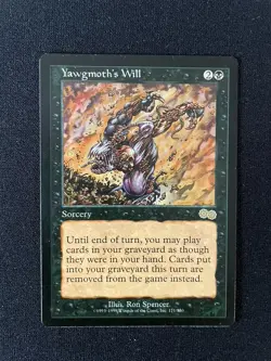 MtG Yawgmoth's Will Urza's Saga Regular - LP Lightly Played - Image 1