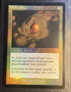 MTG Magic: The Brothers' War 2022 - Mox Amber Retro Frame FOIL #35 - Image 1
