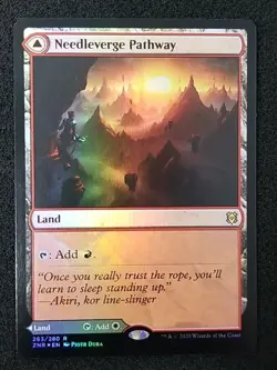 MTG Needleverge / Pillarverge Pathway - Foil - Zendikar Rising NM/Never Played - Image 1