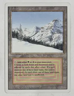 Taiga Revised MP Moderate Play MTG Magic The Gathering D - Image 1