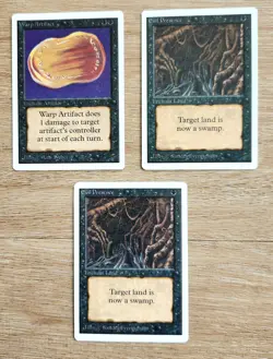 MTG - Unlimited - Warp Artifact & 2x Evil Presence. All Are NM/M. More In Store. - Image 1
