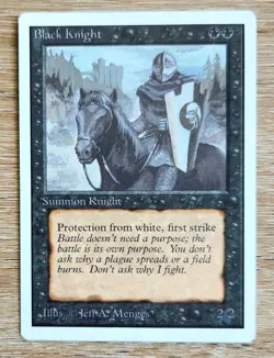 MTG - Unlimited - Black Knight - NM Condition. More Vintage MTG In My Store. - Image 1