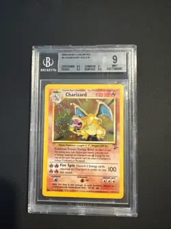 Pokemon Base Set 2 Charizard Holo Card 4/130 Beckett 9 Mint 1999 Rare Card WOTC - Image 1
