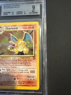Pokemon Base Set 2 Charizard Holo Card 4/130 Beckett 9 Mint 1999 Rare Card WOTC - Image 3