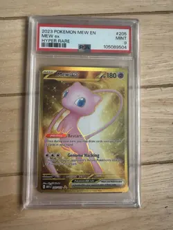 2023 POKEMON MEW EN-151 HYPER RARE #205 MEW EX PSA 9 - Image 1