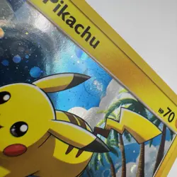 Pokemon Pikachu SM81 WITH HD Swirl ! Cosmos Holo Blackstar Promo Sun & Moon 2017 - Image 2
