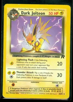 Pokemon DARK JOLTEON 38/82 Team Rocket - - Lightly Played - Image 1