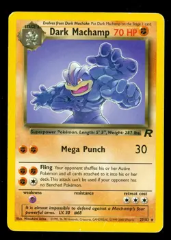 Pokemon DARK MACHAMP 27/82 Team Rocket - RARE - - NEAR MINT/MINT - Image 1