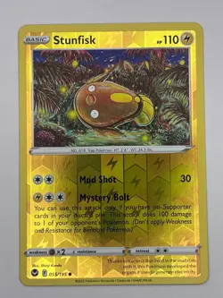 Stunfisk 055/195 - Silver Tempest - Reverse Holo - Pokemon TCG - NM - Image 1