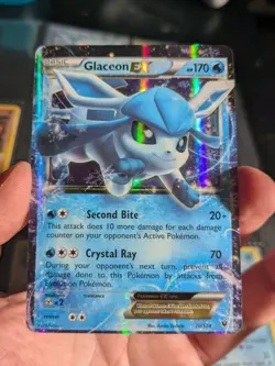 2016 Pokemon Glaceon EX Ultra Rare XY Fates Collide 20/124 NM MISCUT ERROR 💰✨ - Image 1
