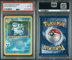 1999 POKEMON GAME #2 BLASTOISE-HOLO PSA VG-EX 4 - Image 3