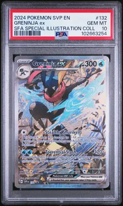 2024 POKEMON SVP EN-SV BLACK STAR PROMO #132 GRENINJA EX PSA 10 - Image 1