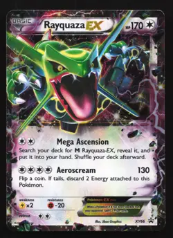 Pokemon Rayquaza EX XY66 XY Holo Black Star Promo MP - Image 1