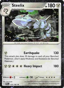 Steelix 125/182 Pokemon Paradox Rift English Cosmos Holo PROMO - Image 1