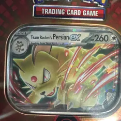 Pokemon TCG Destined Rivals Team Rocket Persian Ex Tin NEW/SEALED - Image 3