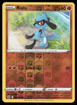 Riolu 071/159 Reverse Holo Pokemon Crown Zenith LP - Image 1