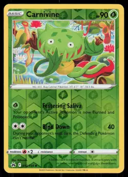 Carnivine 012/159 Reverse Holo Pokemon Crown Zenith LP - Image 1