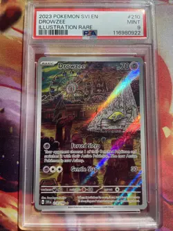2023 POKEMON SVI EN-SCARLET & VIOLET ILLUSTRATION RARE #210 DROWZEE PSA 9 - Image 1