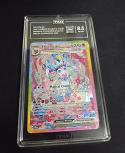 2025 Pokemon Pre En Prismatic Evolutions Sylveon Ex 156/131 PSA 8.5 NM-MT+ - Image 1