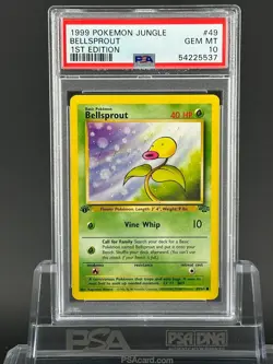 PSA 10 GEM MINT 💎 1999 POKEMON JUNGLE 1ST EDITION - BELLSPROUT #49 ENGLISH - Image 1