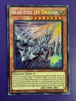 Yu-Gi-Oh TCG Blue-Eyes Jet Dragon Secret Rare BACH-EN004 - NM - First Edition - Image 1