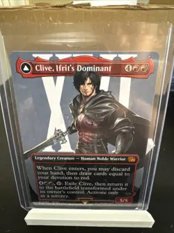 Magic: The Gathering Final Fantasy Clive Ifrit's Dominant Borderless Card 0385 - Image 1