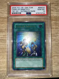 Yugioh Ultimate Rare Card Of Sanctity PSA 10 1st Edition TLM-EN037 - Image 1