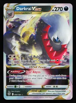 Darkrai VSTAR 099/189 Ultra Rare Astral Radiance Pokemon Card - Image 1
