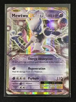 Pokemon TCG Evolutions Mewtwo EX Ultra Rare Holo Card 52/108 - Image 1