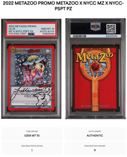 POP 1 PSA 10 AUTO LILLIE NYCC PRIZE CARD PROMO JERSEY DEVIL HOLO FH Metazoo card - Image 1